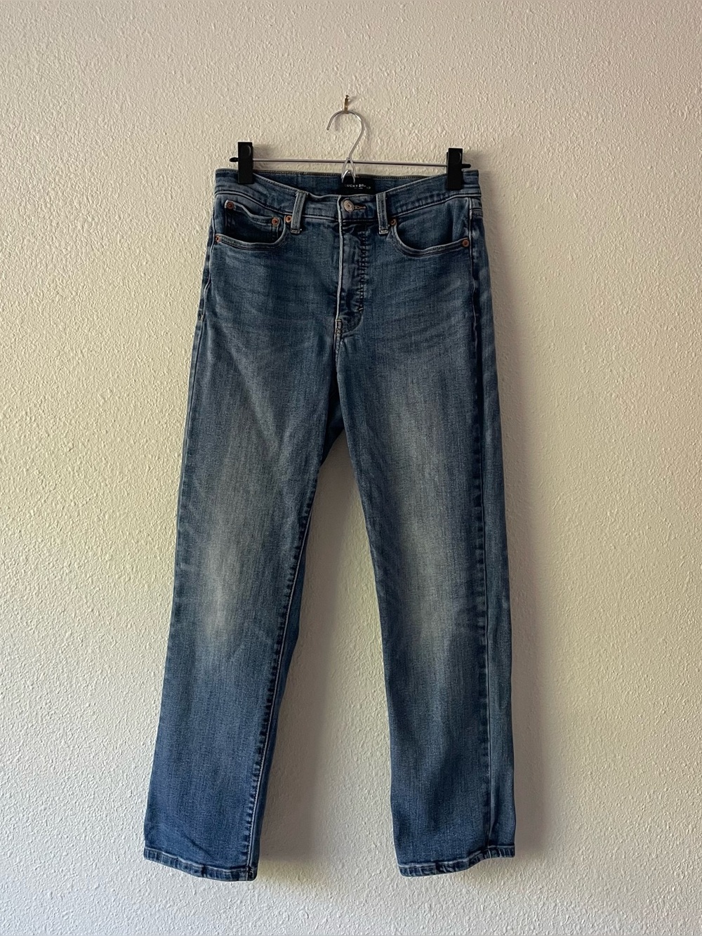 Lucky Brand Zoe High Rise Straight Jeans Women’s Size 10 30R Medium Wash